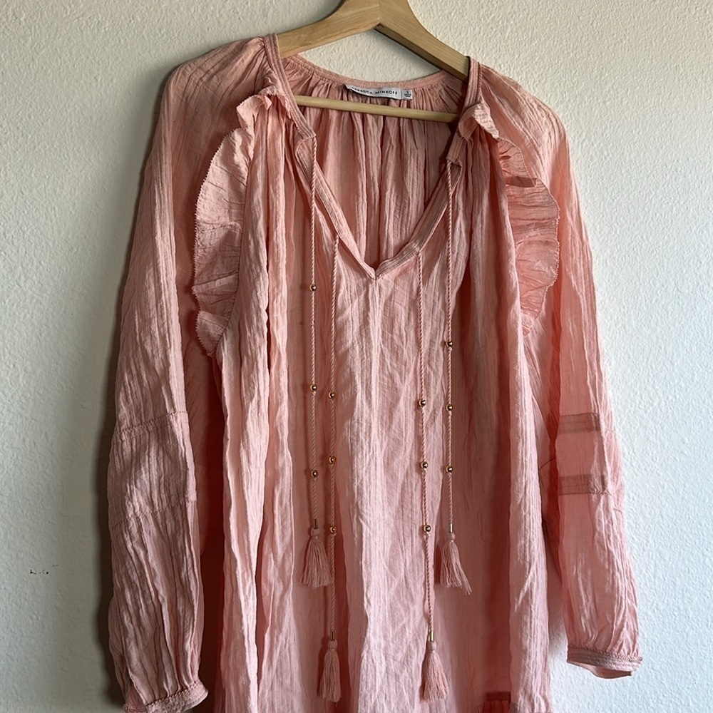 Rebecca Minkoff Charlize Dress Antique Pink Flowy Dress Sz. S - Picture 4 of 9